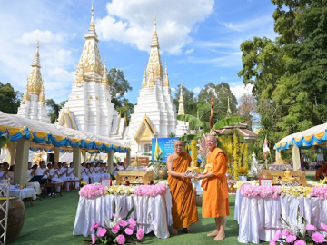 ผู้แทนวัดพระธรรมกาย ร่วมถวายพระบรมสารีริกธาตุประดิษฐาน ณ วัดเซกาเจติยาราม