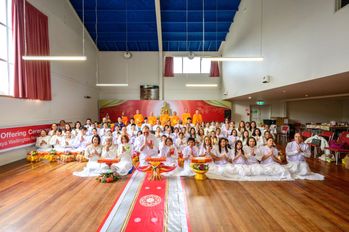 พิธีทอดผ้าป่าบริวารกฐินซื้อที่ดิน ถวายวัดพระธรรมกายเวลลิงตัน