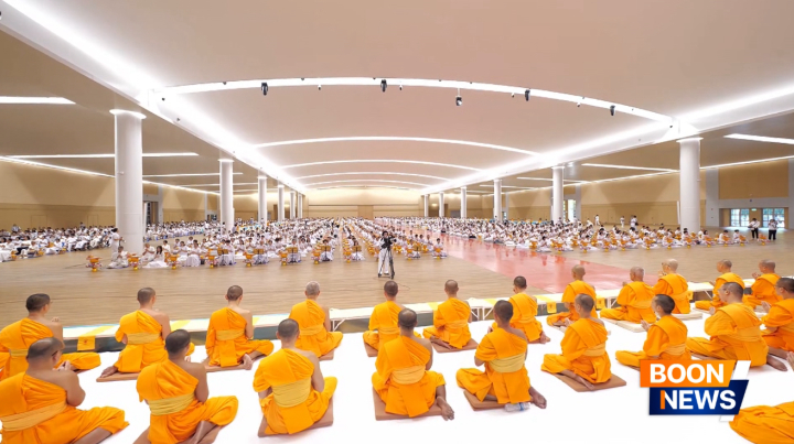 วัดพระธรรมกาย จัดพิธีร่วมบุญโครงการอุปสมบทหมู่ 3,000 รูป บูชาธรรมมหาปูชนียาจารย์