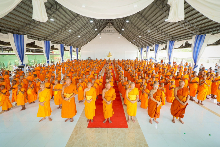 ธุดงคสถานอำนาจเจริญ จัดพิธีบรรพชาสามเณรภาคฤดูร้อน