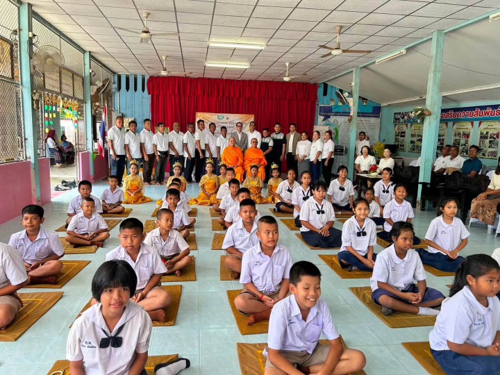 โรงเรียนบ้านโคกตีเต ร่วมกับ ที่พักสงฆ์บ้านร่มเย็น จัดค่ายคุณธรรมจริยธรรม