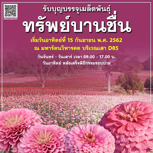รับบุญบรรจุเมล็ดพันธุ์ทรัพย์บานชื่น ณ มหารัตนวิหารคด คอร์ 32