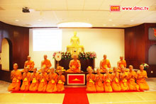 พิธีบรรพชาสามเณรยุวธรรมทายาทรุ่นที่  6 วัดพระธรรมกายบูโรส ประเทศสวีเดน