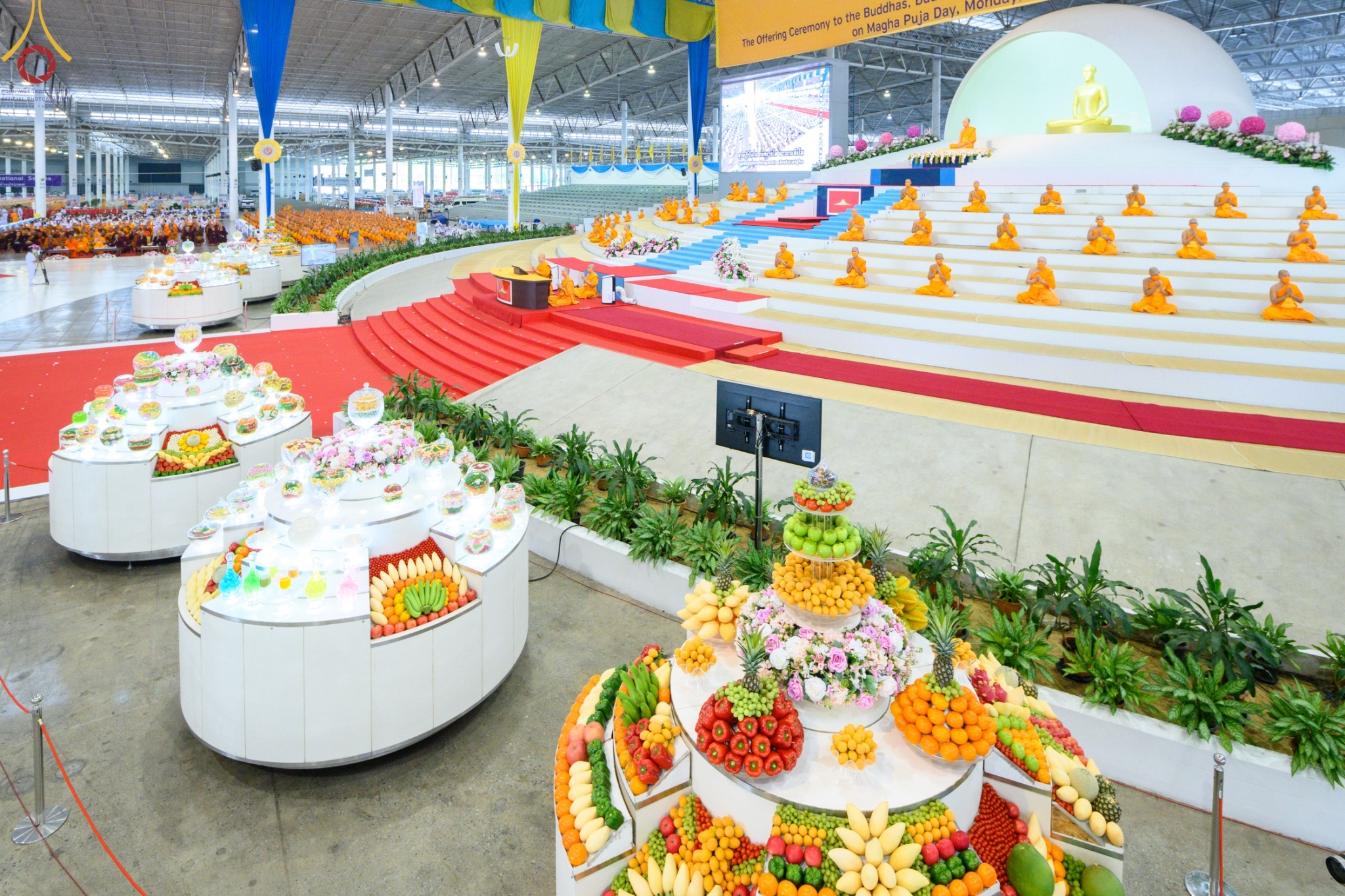 พิธีบูชาข้าวพระ พิธีหล่อพระบรมพุทธเจ้า ประดิษฐาน ณ เกาะแก้วเจดีย์สวรรค์ ประจำทิศตะวันออก