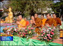 จังหวัดชัยภูมิจัดตักบาตรสามเณรดีศรีตำบล