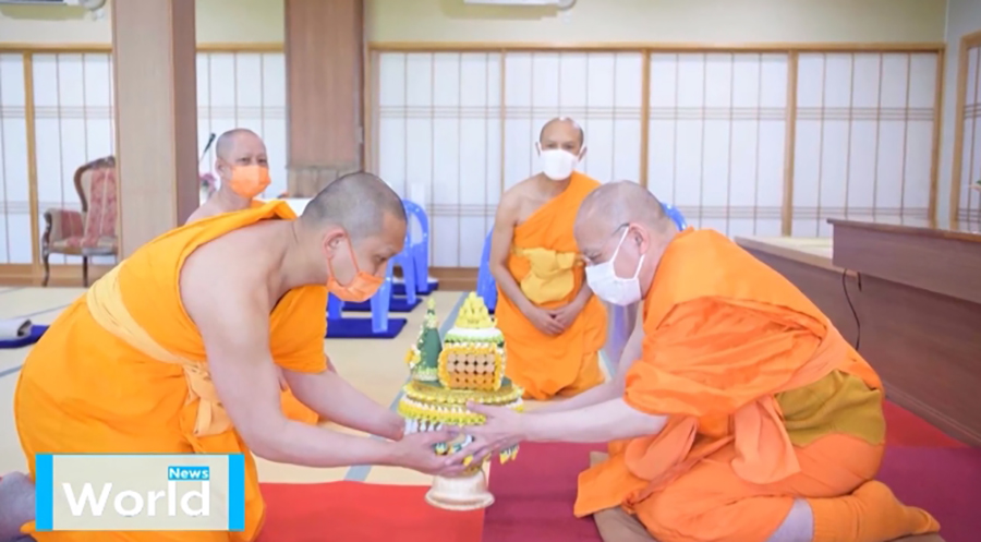 พระราชรัชวิเทศ เจ้าอาวาสวัดปากน้ำญี่ปุ่น เดินทางมาเยี่ยมวัดพระธรรมกายกุมมะ