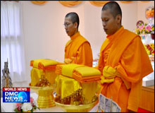 วัดพระธรรมกายนางาโน่ จัดพิธีบูชาข้าวพระ