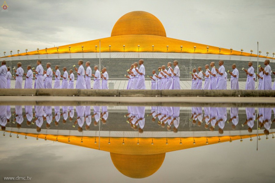 ประมวลภาพพิธีบรรพชาอุปสมบทหมู่ธรรมทายาท ประจำปี พ.ศ. 2559