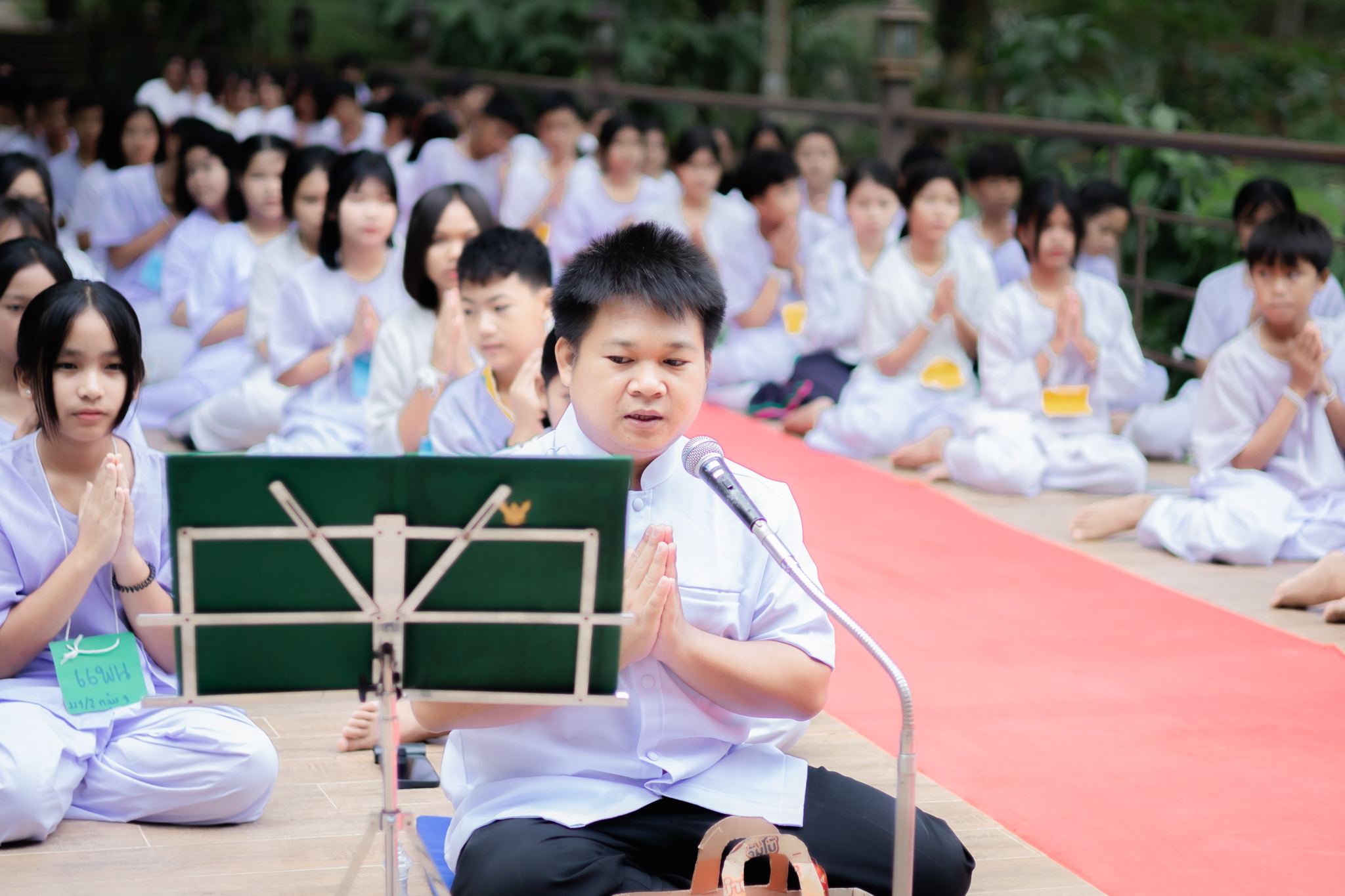 ศูนย์ปฏิบัติธรรมแก้วเมืองเลย  จัดอบรมศีลธรรมโรงเรียนผาสามยอดวิทยาคม
