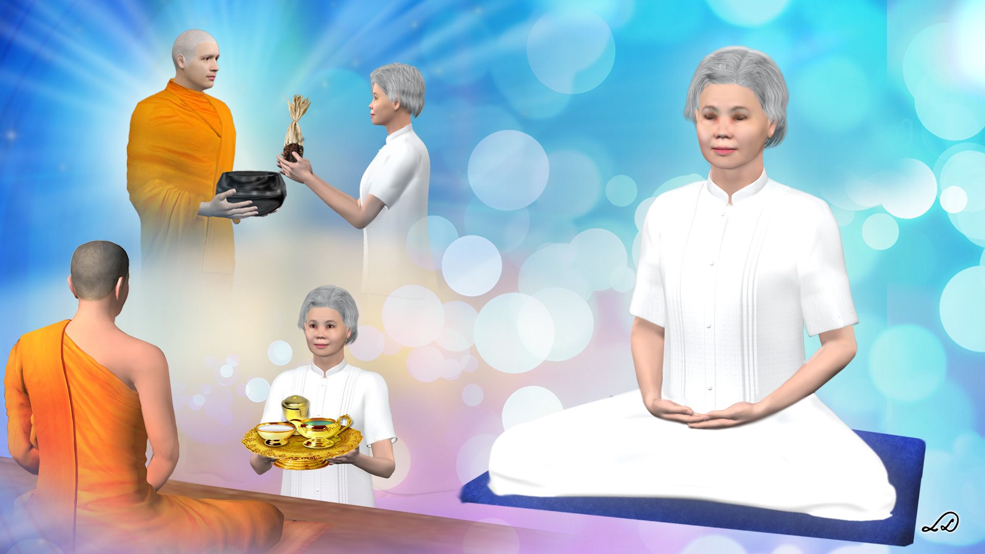 บุญที่เกิดจากการทำทาน รักษาศีล เจริญภาวนา