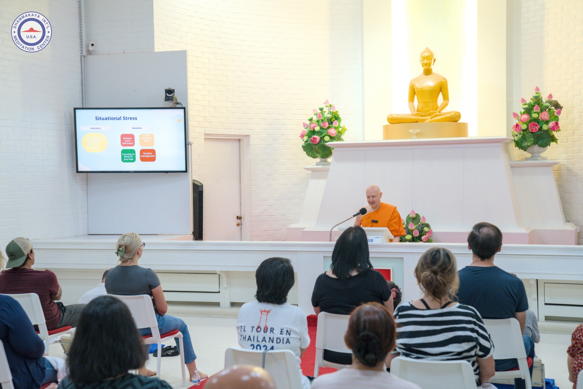 วัดพระธรรมกายแคลิฟอร์เนีย จัดกิจกรรมฝึกนั่งสมาธิให้กับชาวท้องถิ่น