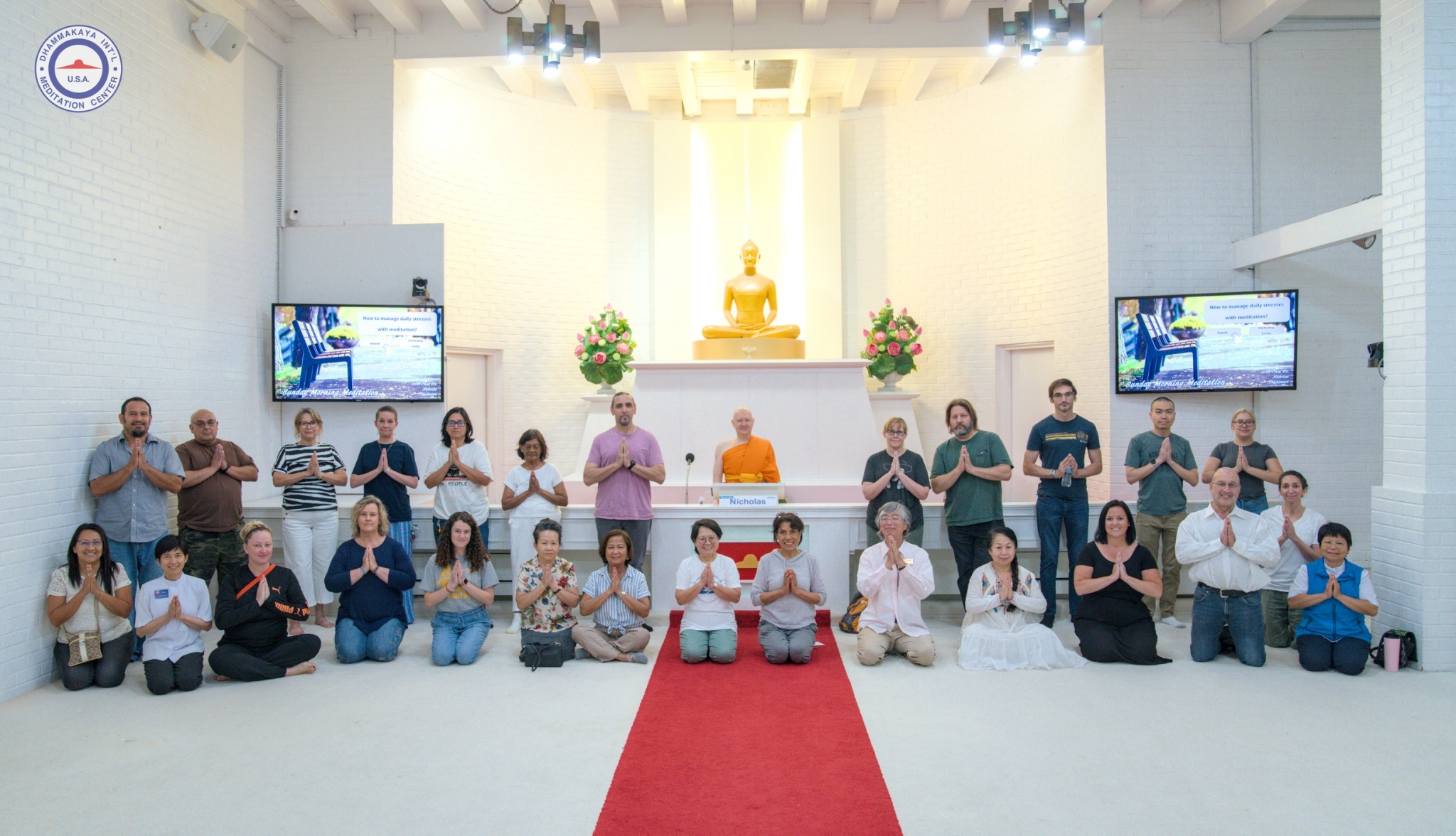 วัดพระธรรมกายแคลิฟอร์เนีย จัดกิจกรรมฝึกนั่งสมาธิให้กับชาวท้องถิ่น