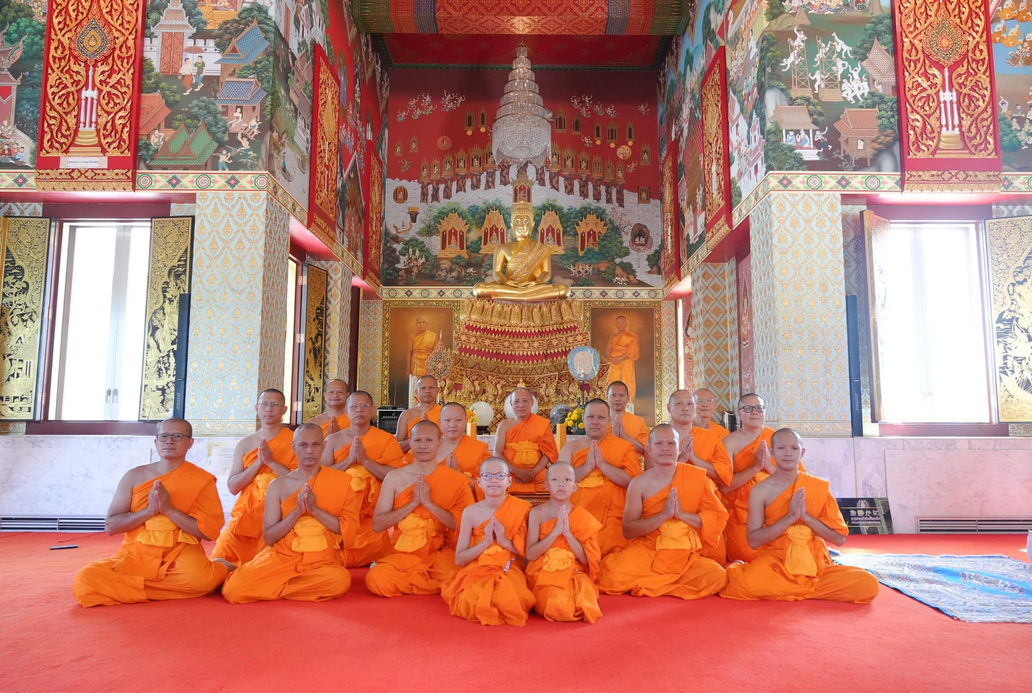 คณะสงฆ์วัดพระธรรมกายอิบาราขิ ทำสามีจิกรรมพระราชรัชวิเทศ
