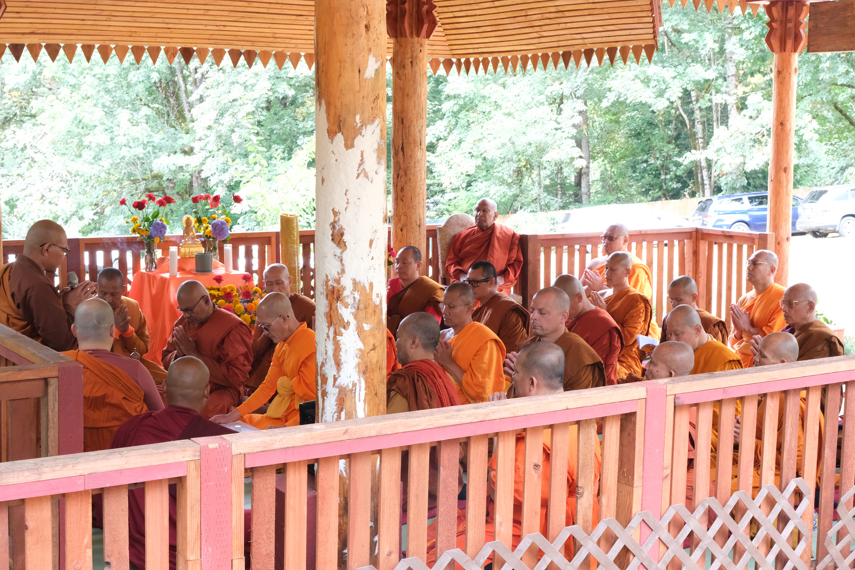 คณะสงฆ์วัดพระธรรมกายออเรกอน ร่วมกิจกรรมปาฏิโมกข์สัญจร