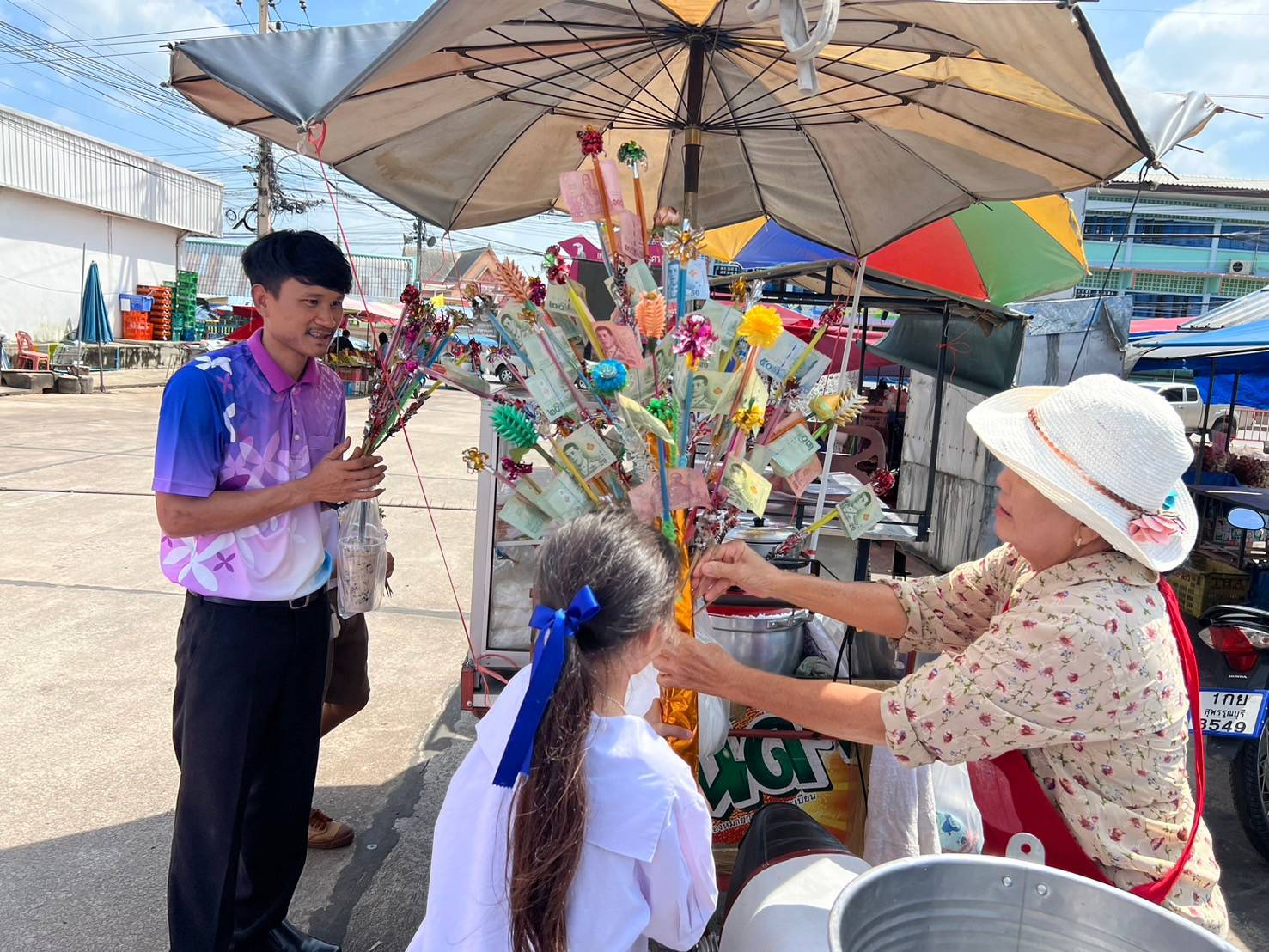 บรรยากาศบอกบุญกฐิน ของเด็กดี V-Star จากโรงเรียนวัดบ้านใหม่ จังหวัดชัยนาท