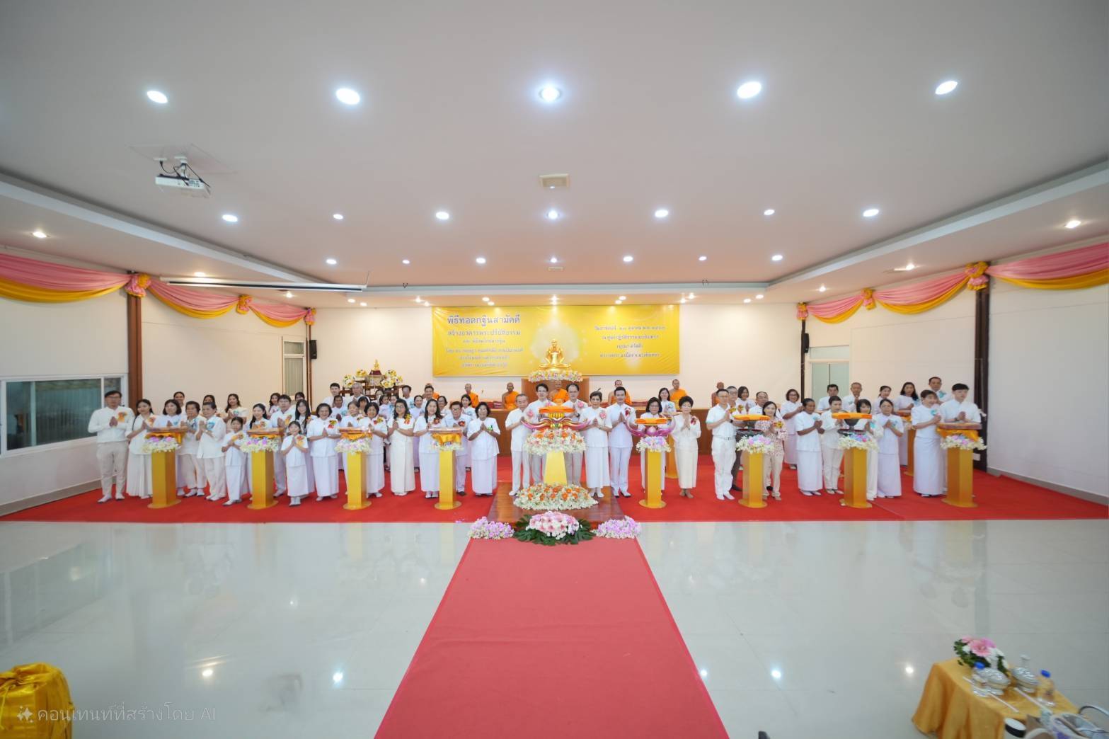 ศูนย์ปฏิบัติธรรมฉะเชิงเทรา (บุปผา สวัสดี) จัดพิธีทอดกฐินสามัคคี