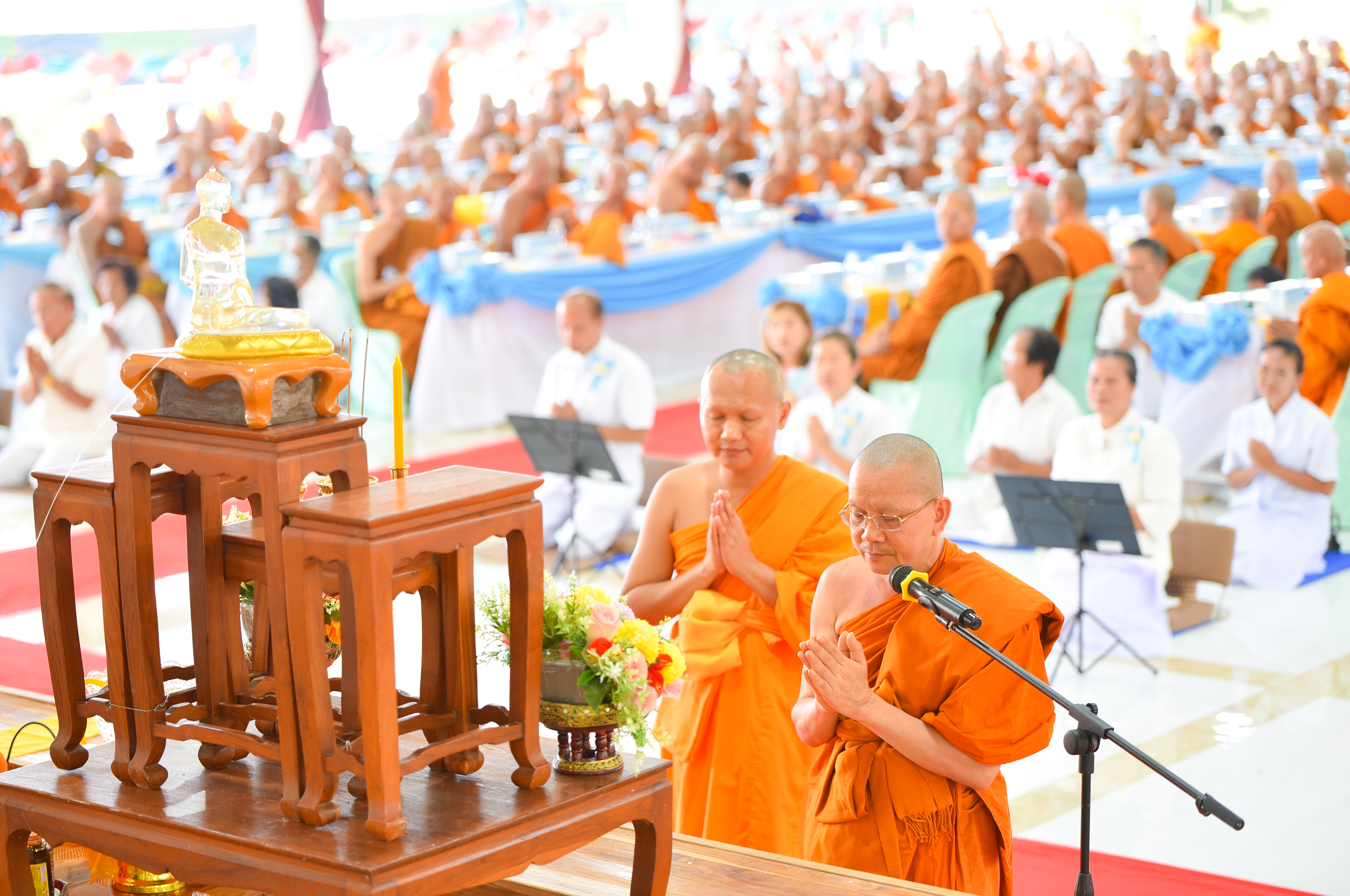 ธุดงคสถานอำนาจเจริญ จัดพิธีถวายมหาสังฆทาน 348 วัด