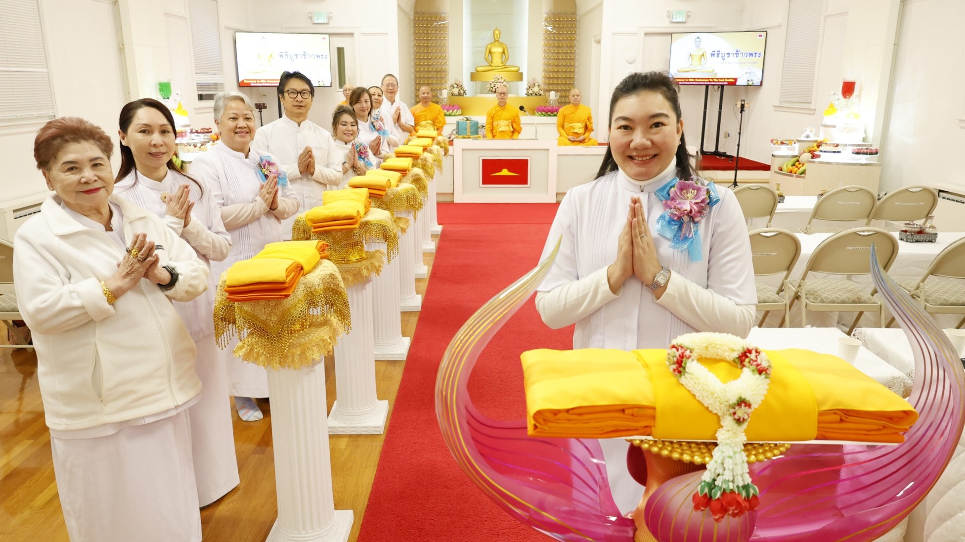 วัดพระธรรมกายบอสตัน จัดงานบุญบูชาข้าวพระ