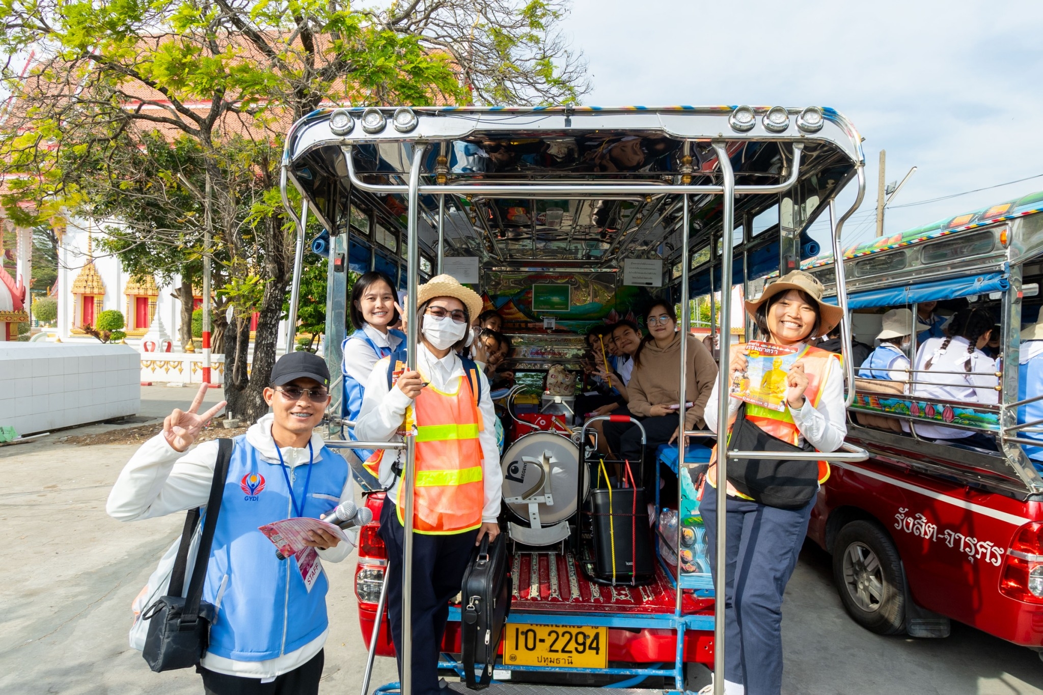 V-Marching Band ประชาสัมพันธ์แจ้งข่าวธรรมยาตรา ปีที่ 13 ณ ตลาดเจ้าพระยา จังหวัดนนทบุรี