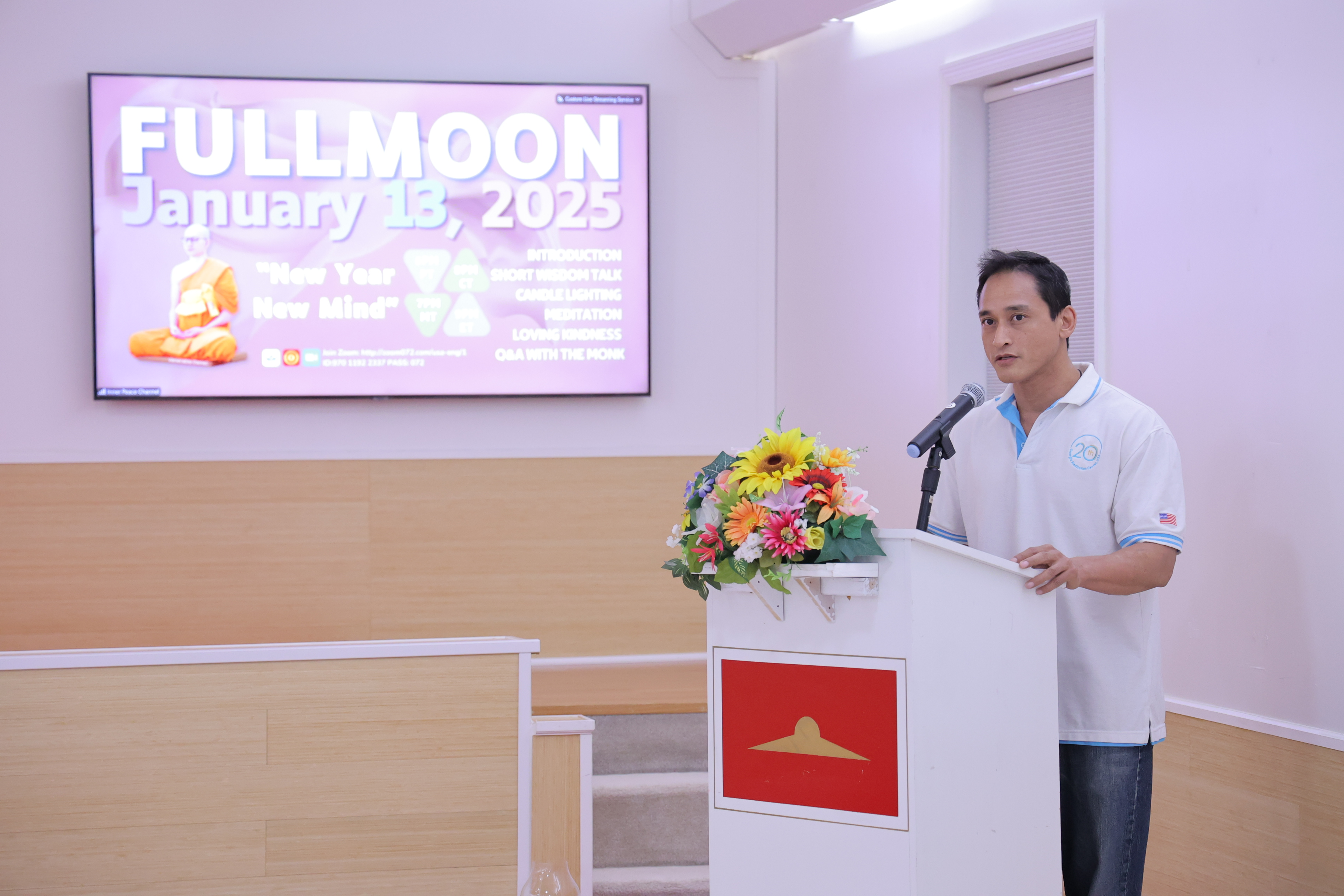 วัดพระธรรมกายจอร์เจีย จัดปฏิบัติธรรมชาวท้องถิ่นประจำเดือนคืนวันเพ็ญ