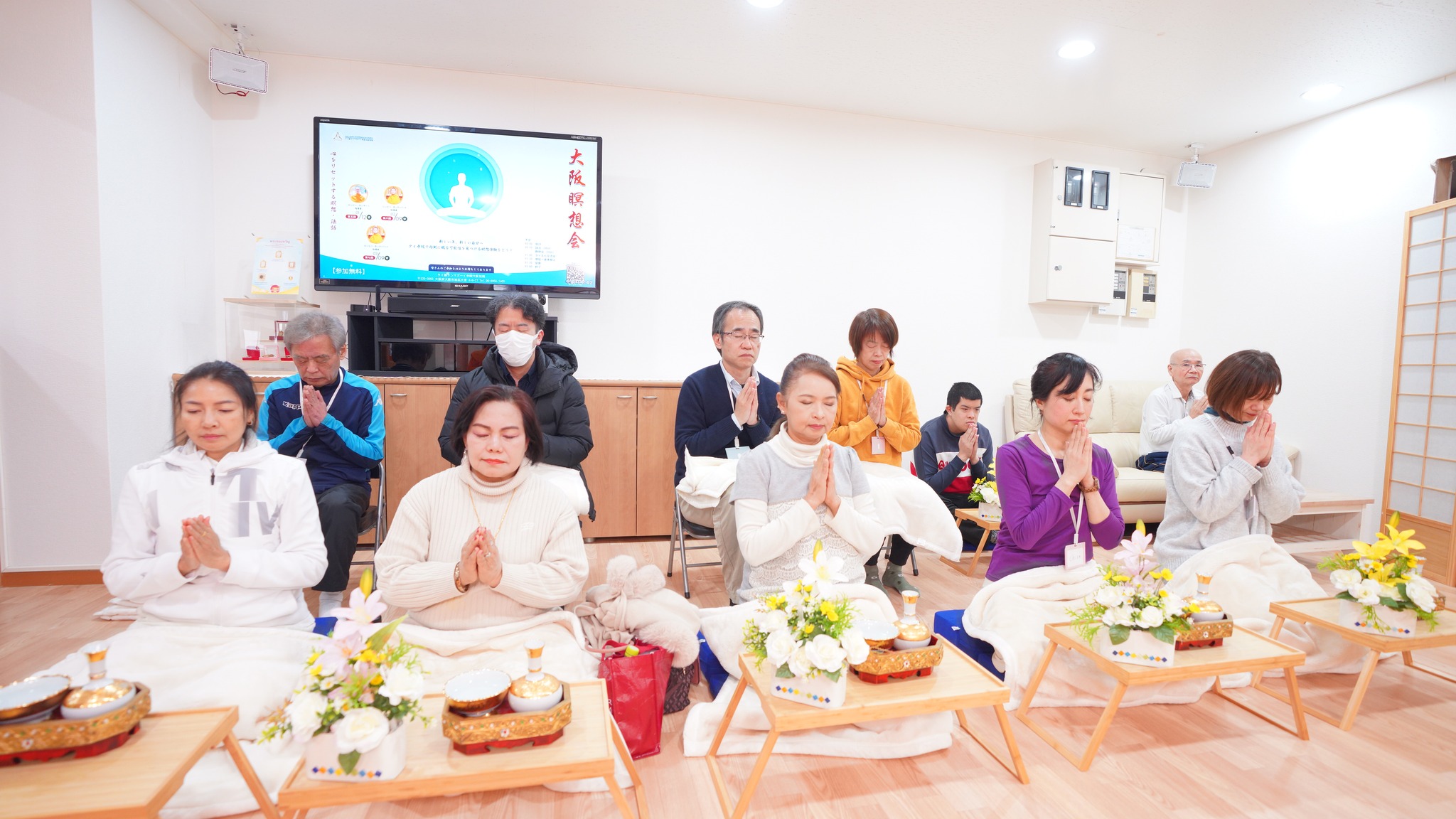 วัดพระธรรมกายโอซาก้า จัดปฏิบัติธรรมชาวญี่ปุ่น