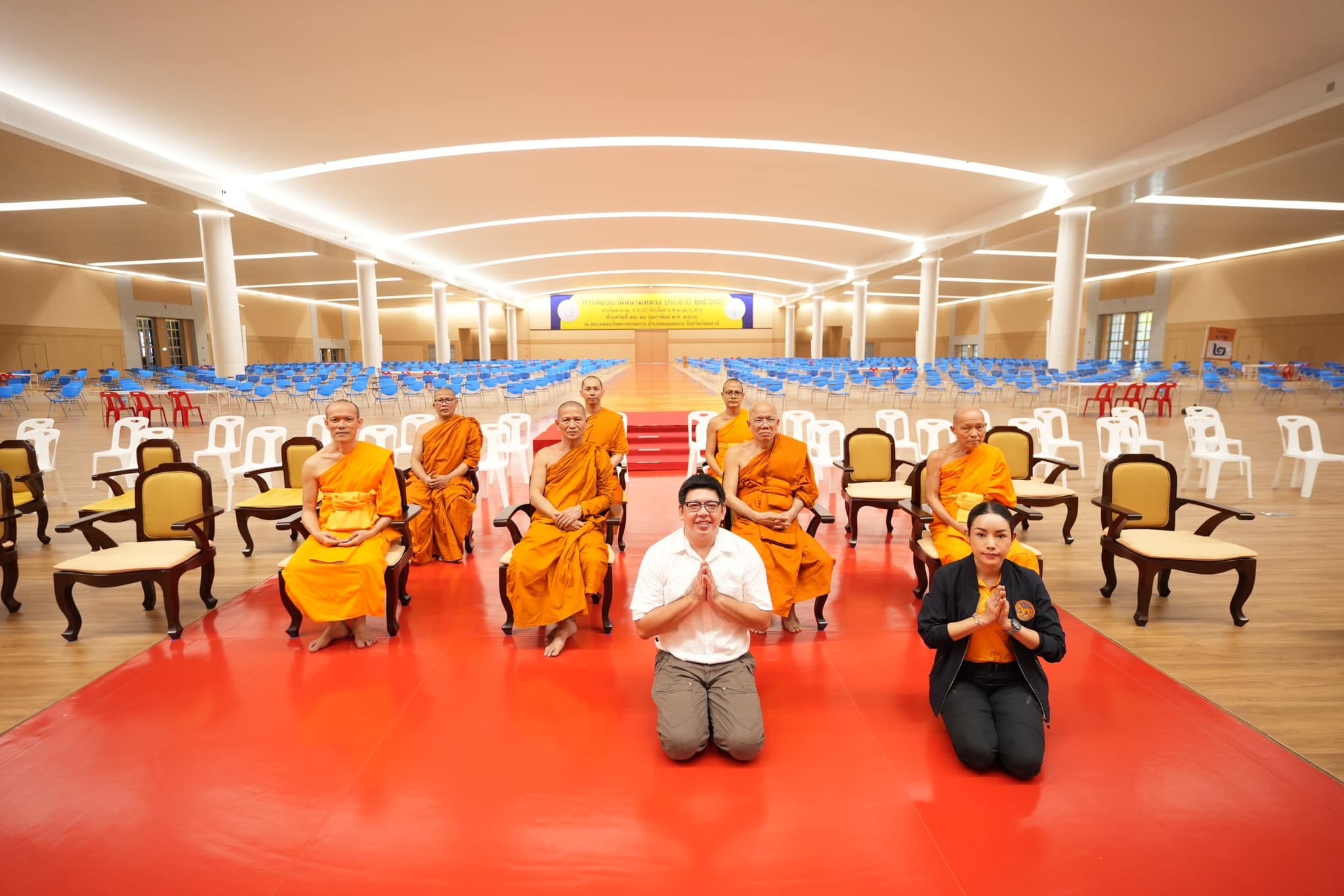 รองเจ้าคณะจังหวัดปทุมธานี ตรวจความพร้อมสนามสอบบาลีวัดพระธรรมกาย