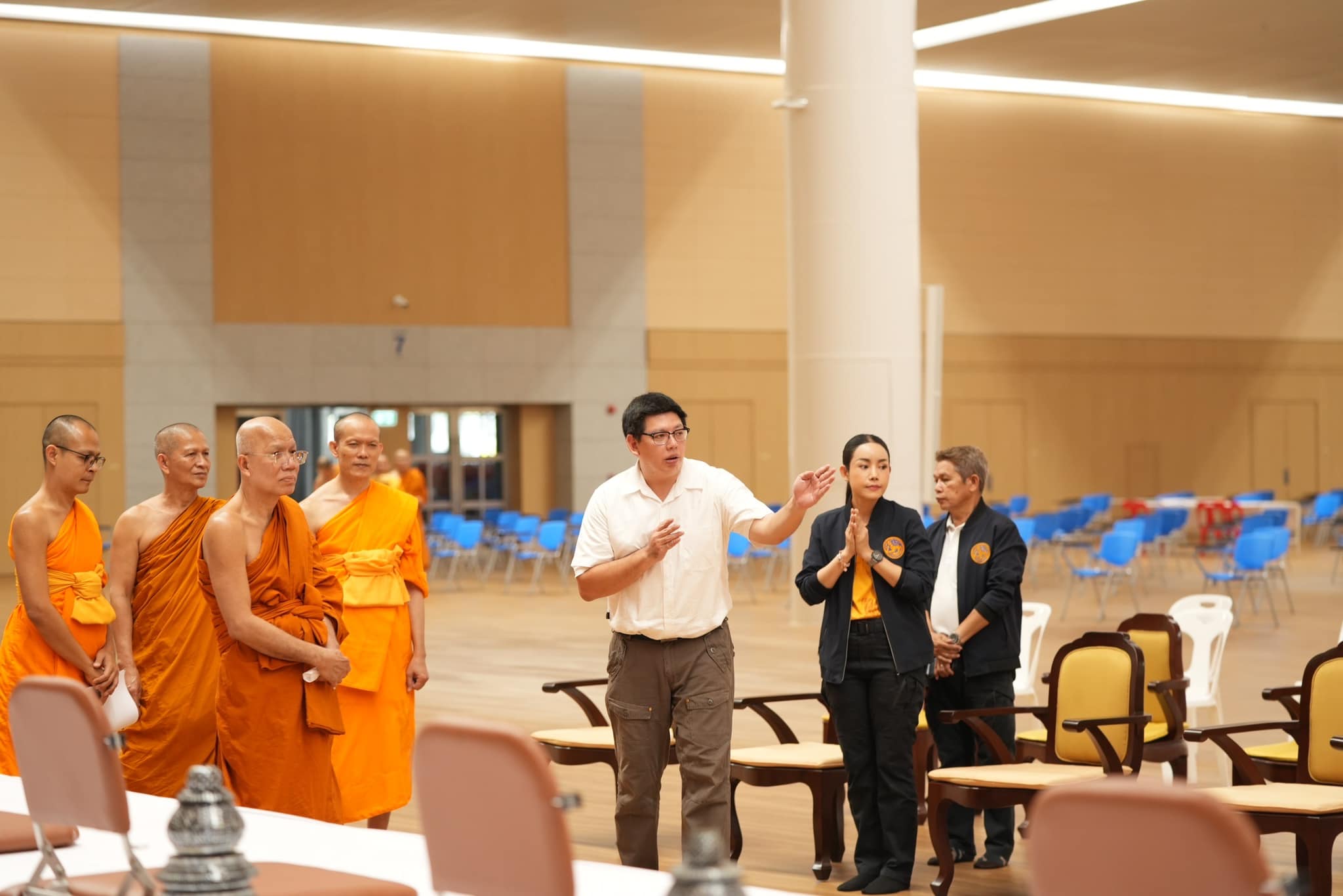 รองเจ้าคณะจังหวัดปทุมธานี ตรวจความพร้อมสนามสอบบาลีวัดพระธรรมกาย