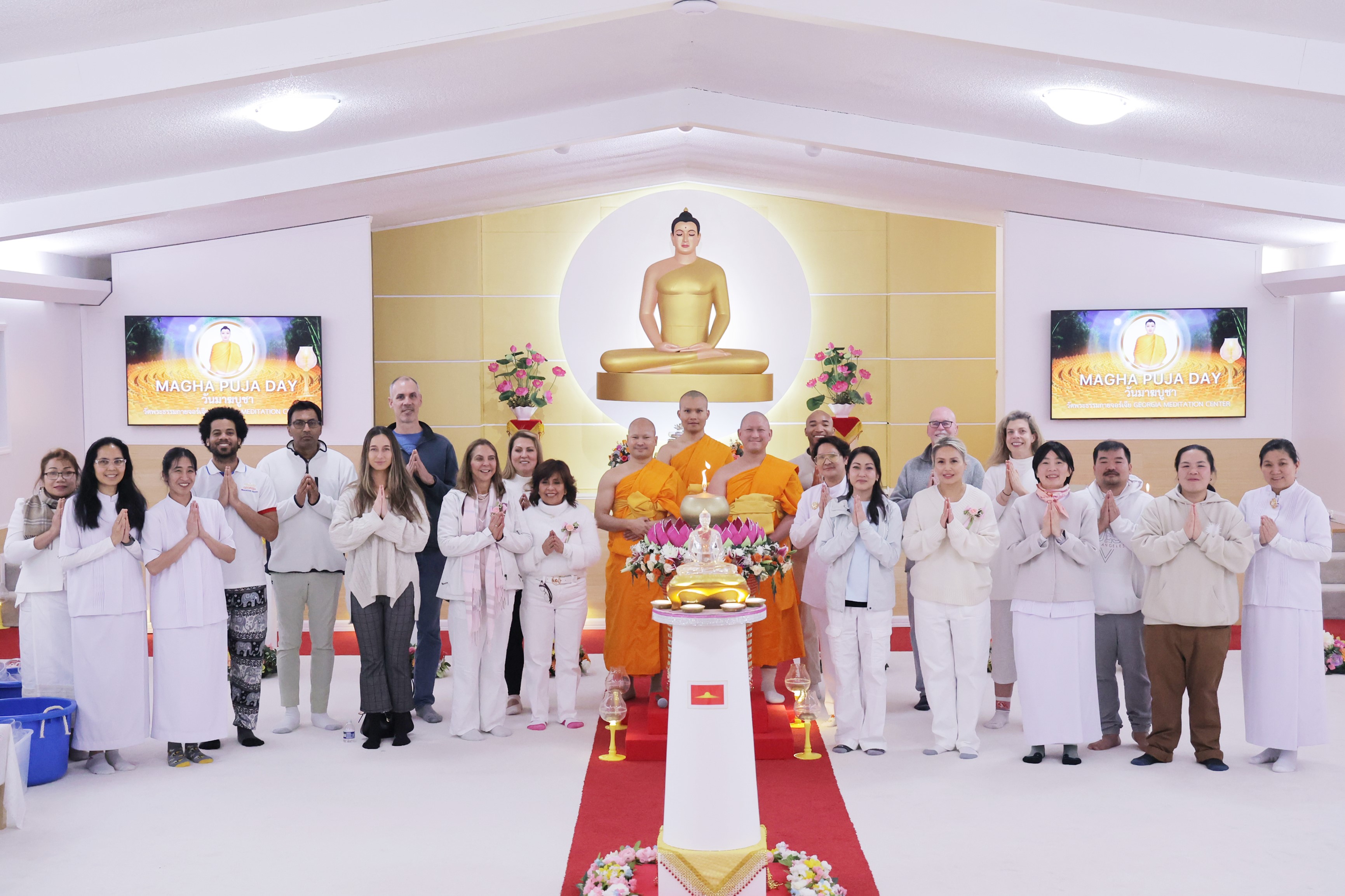 วัดพระธรรมกายจอร์เจีย จัดงานบุญวันมาฆบูชา