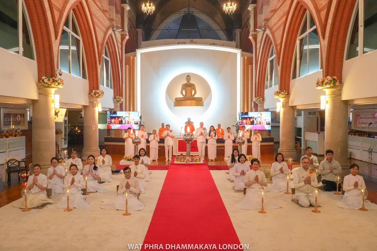 วัดพระธรรมกายลอนดอน จัดงานบุญวันมาฆบูชา