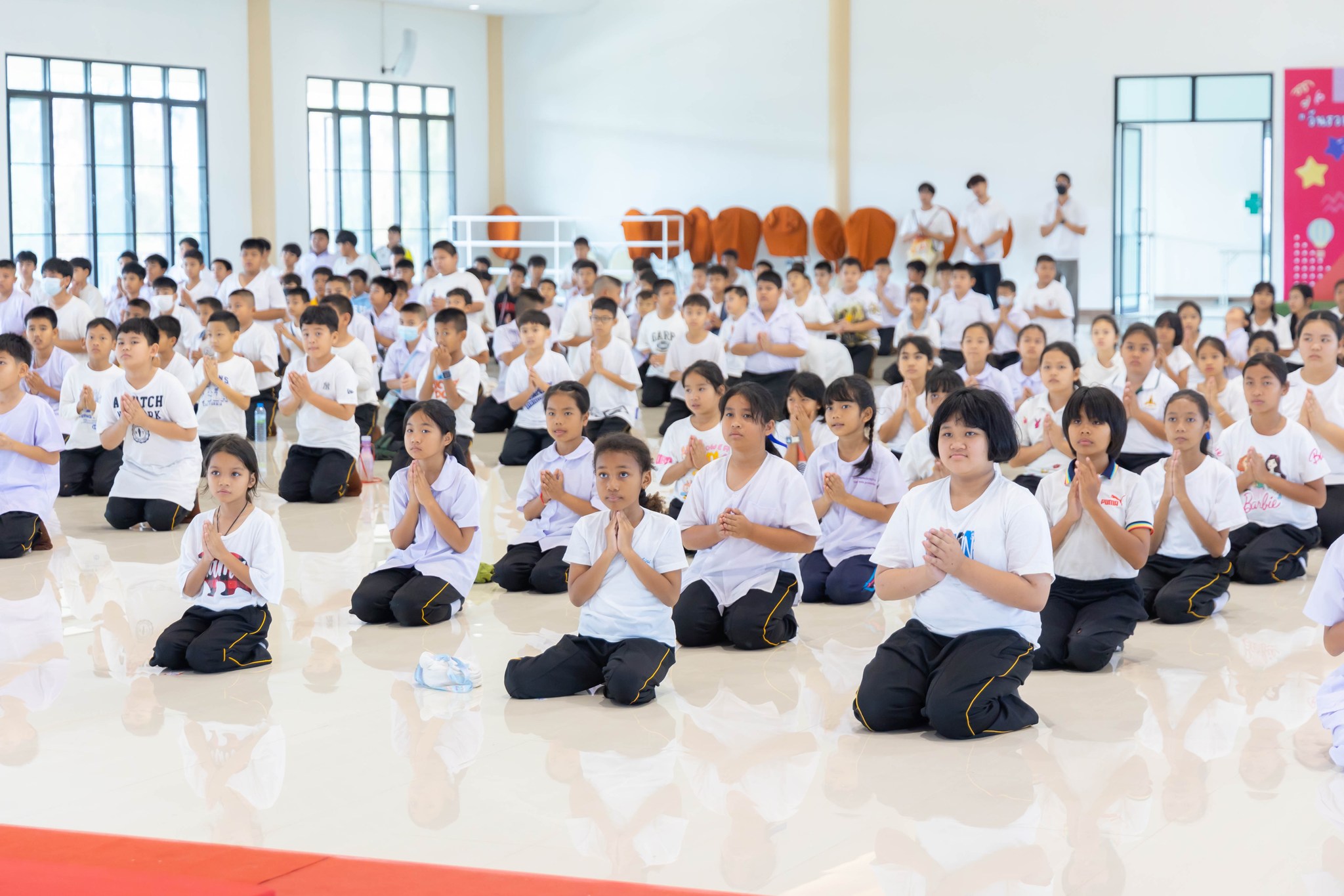 ศูนย์อบรมเยาวชนบางปะหัน จัดอบรมศีลธรรม โรงเรียนวัดบ้านสร้าง