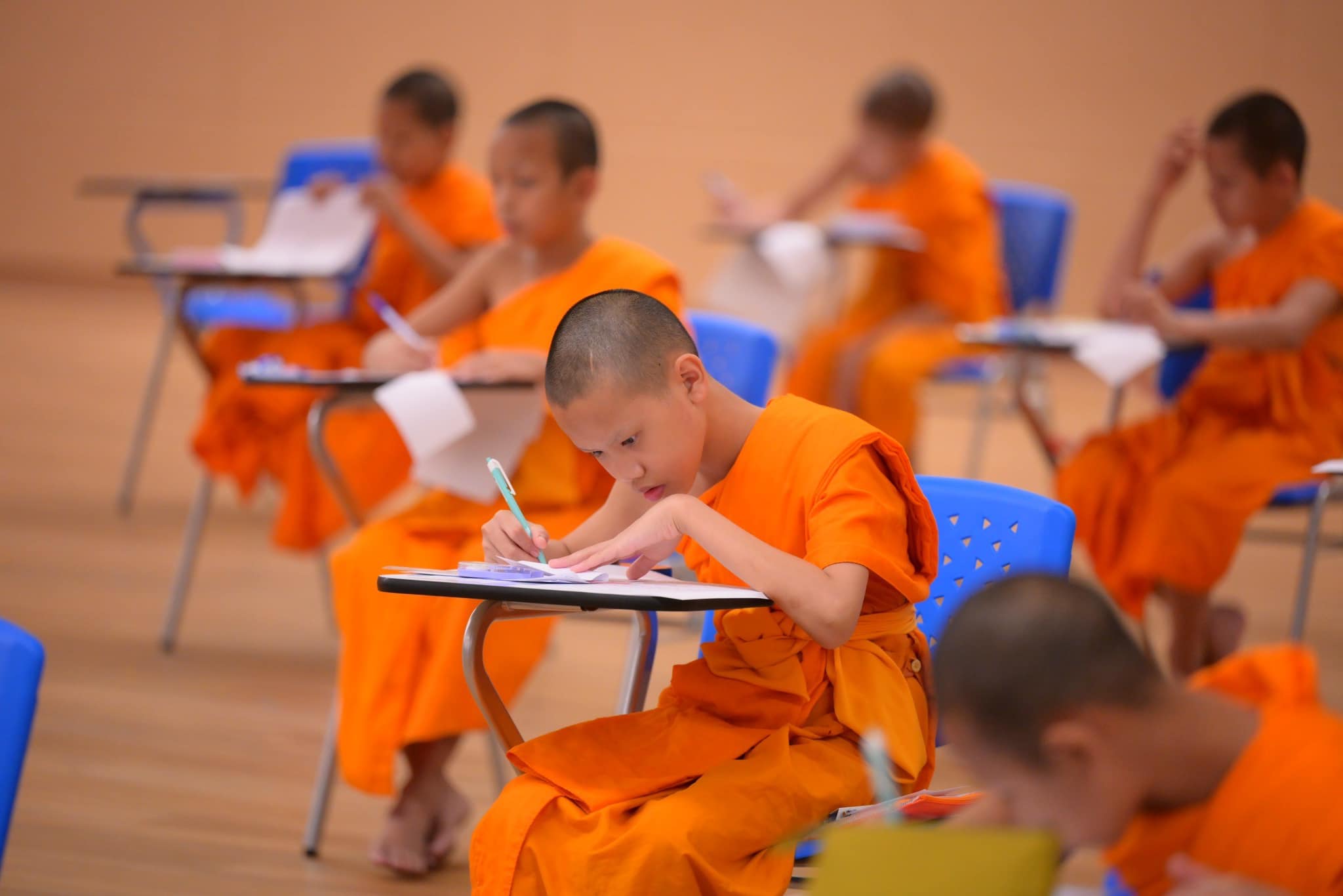 บรรยากาศการสอบบาลีสนามหลวง ณ วัดพระธรรมกาย จ.ปทุมธานี