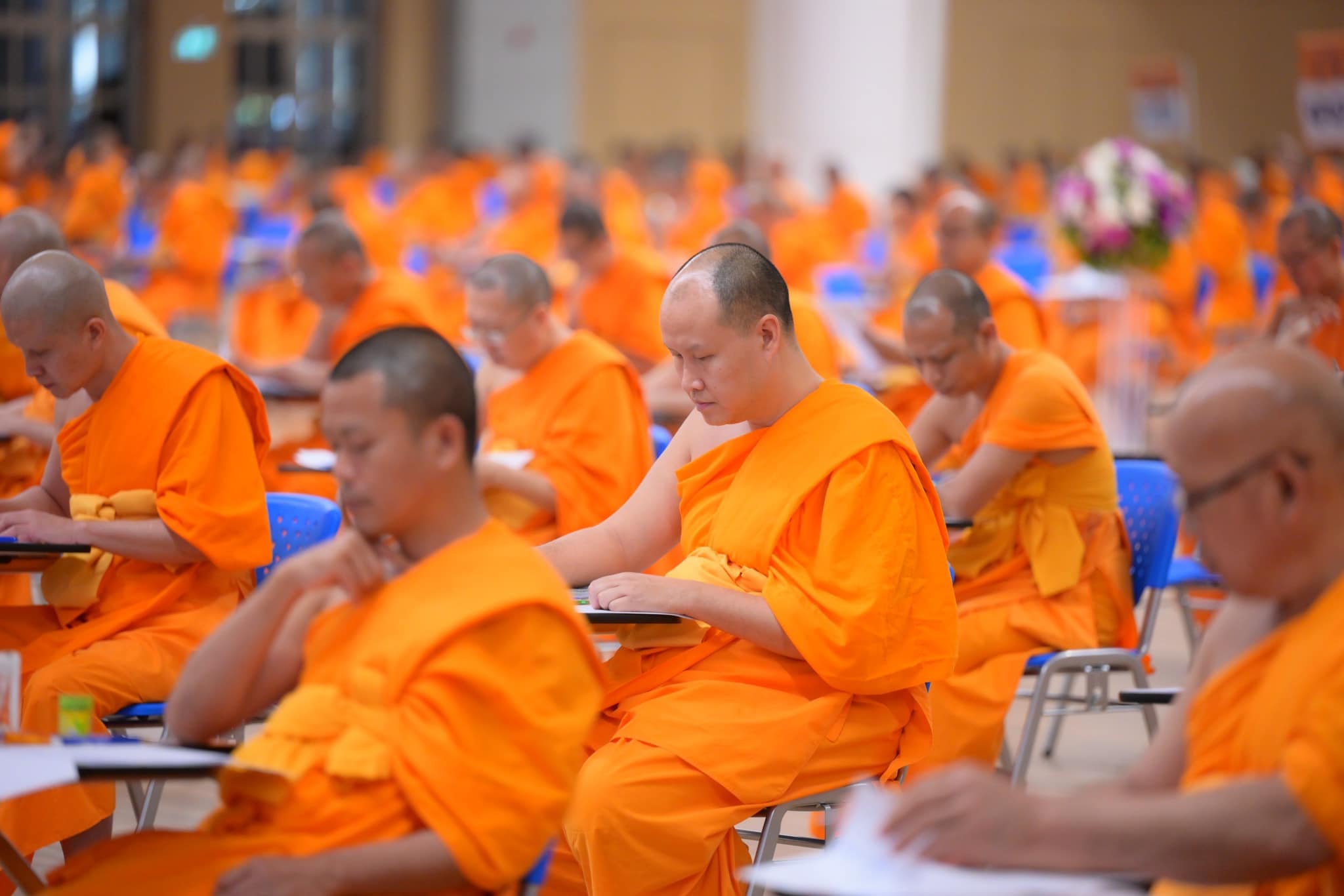 บรรยากาศการสอบบาลีสนามหลวง ณ วัดพระธรรมกาย จ.ปทุมธานี