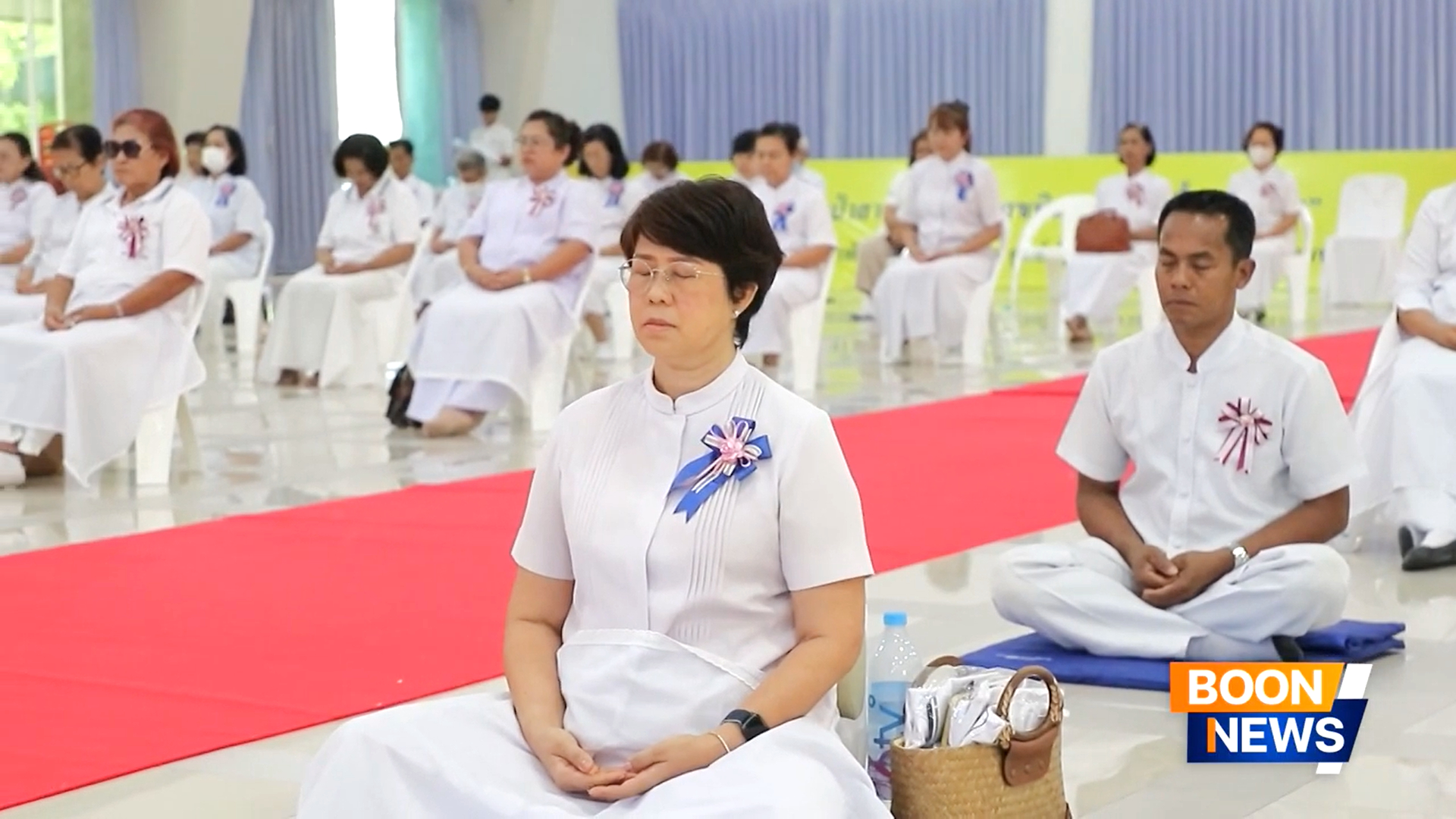 ศูนย์ปฏิบัติธรรมระยอง (บ้านช่องลม) จัดพิธีทอดผ้าป่าสร้างสุขพิมานและเทคอนกรีต