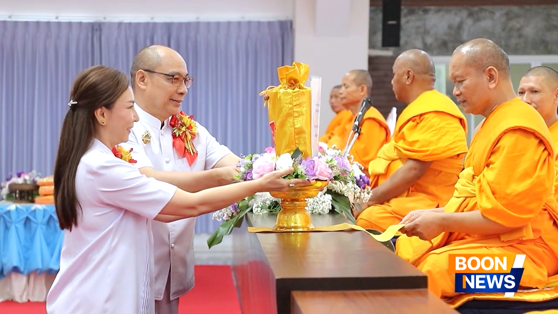 ศูนย์ปฏิบัติธรรมระยอง (บ้านช่องลม) จัดพิธีทอดผ้าป่าสร้างสุขพิมานและเทคอนกรีต