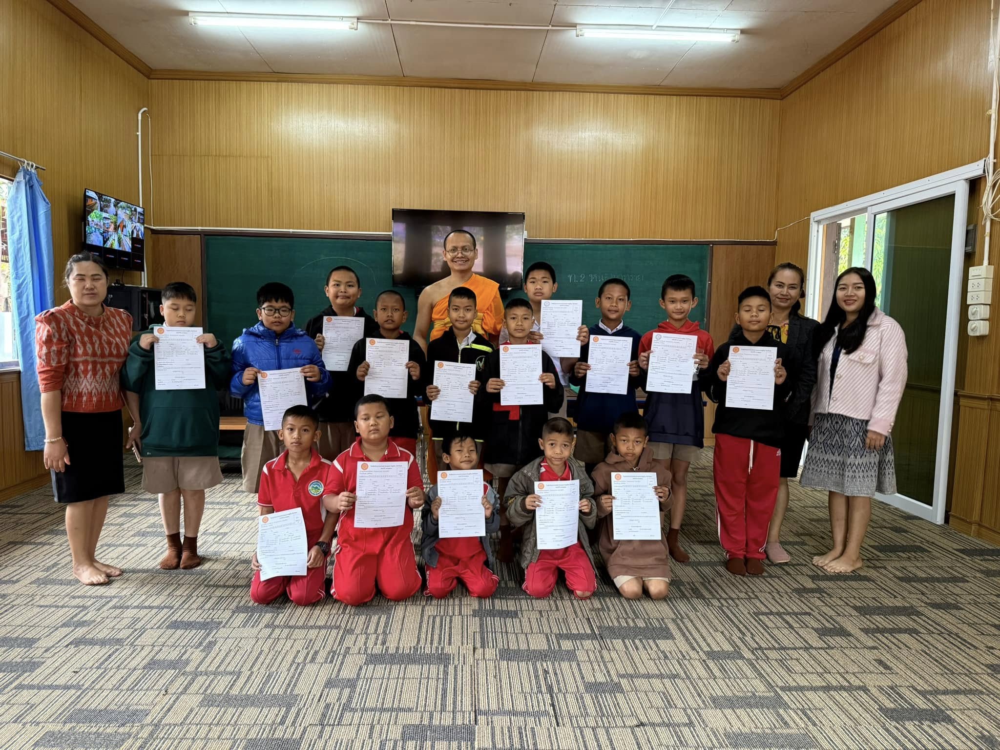 บรรยากาศชวนบวชสามเณรภาคฤดูร้อน ณ โรงเรียนเทศบาลนาดินดำ 2 บ้านหนองนาทราย จ.เลย