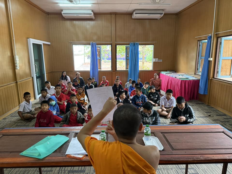 บรรยากาศชวนบวชสามเณรภาคฤดูร้อน ณ โรงเรียนเทศบาลนาดินดำ 2 บ้านหนองนาทราย จ.เลย