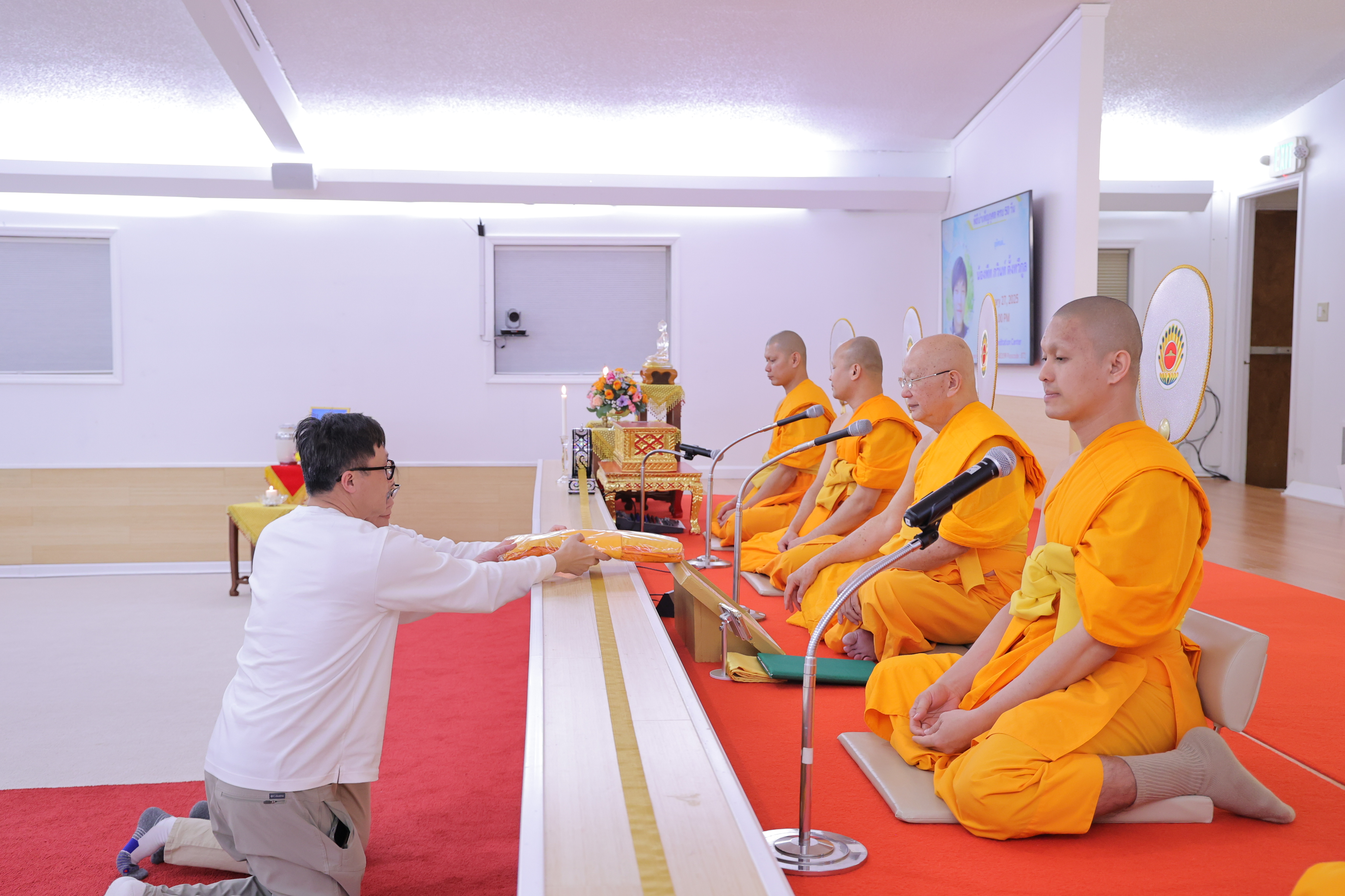 วัดพระธรรมกายจอร์เจีย จัดพิธีบำเพ็ญกุศล ครบ 50 วัน อุทิศบุญแด่กัลยาณมิตร ภวินท์ ตั้งทวีกูล