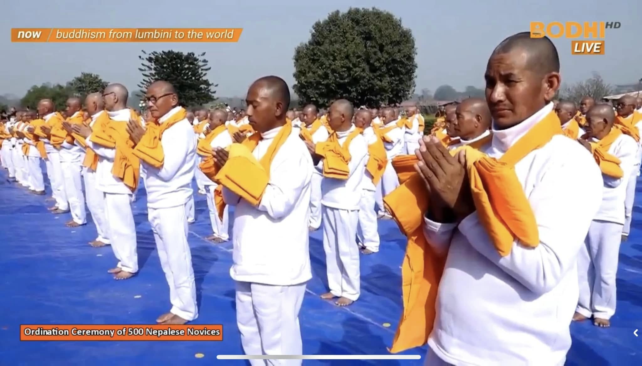 พิธีบรรพชา สามเณร 500 รูป ณ วิหารมายาเทวี สวนลุมพินี ประเทศเนปาล