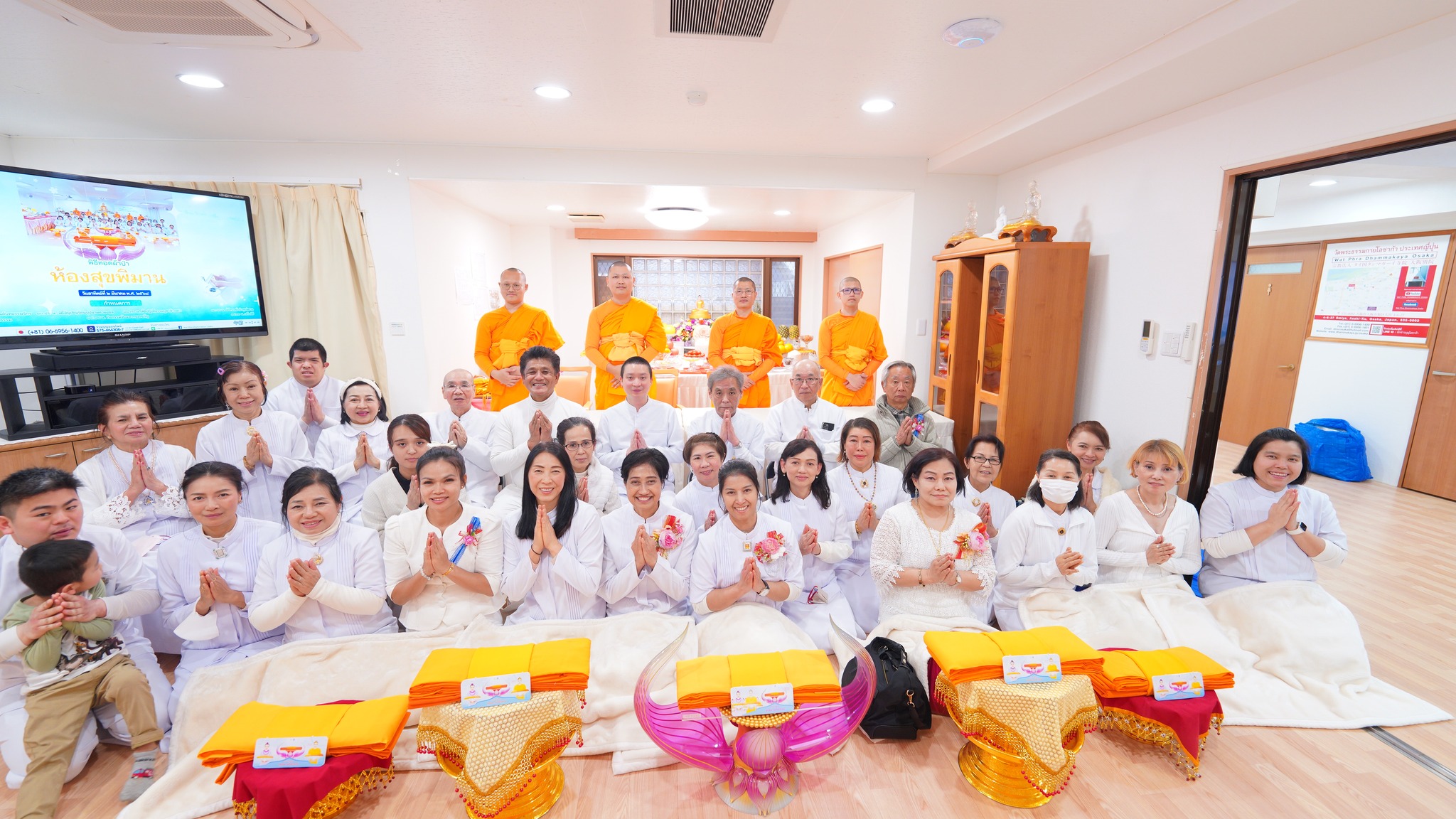 วัดพระธรรมกายโอซาก้า จัดงานบุญบูชาข้าวพระ