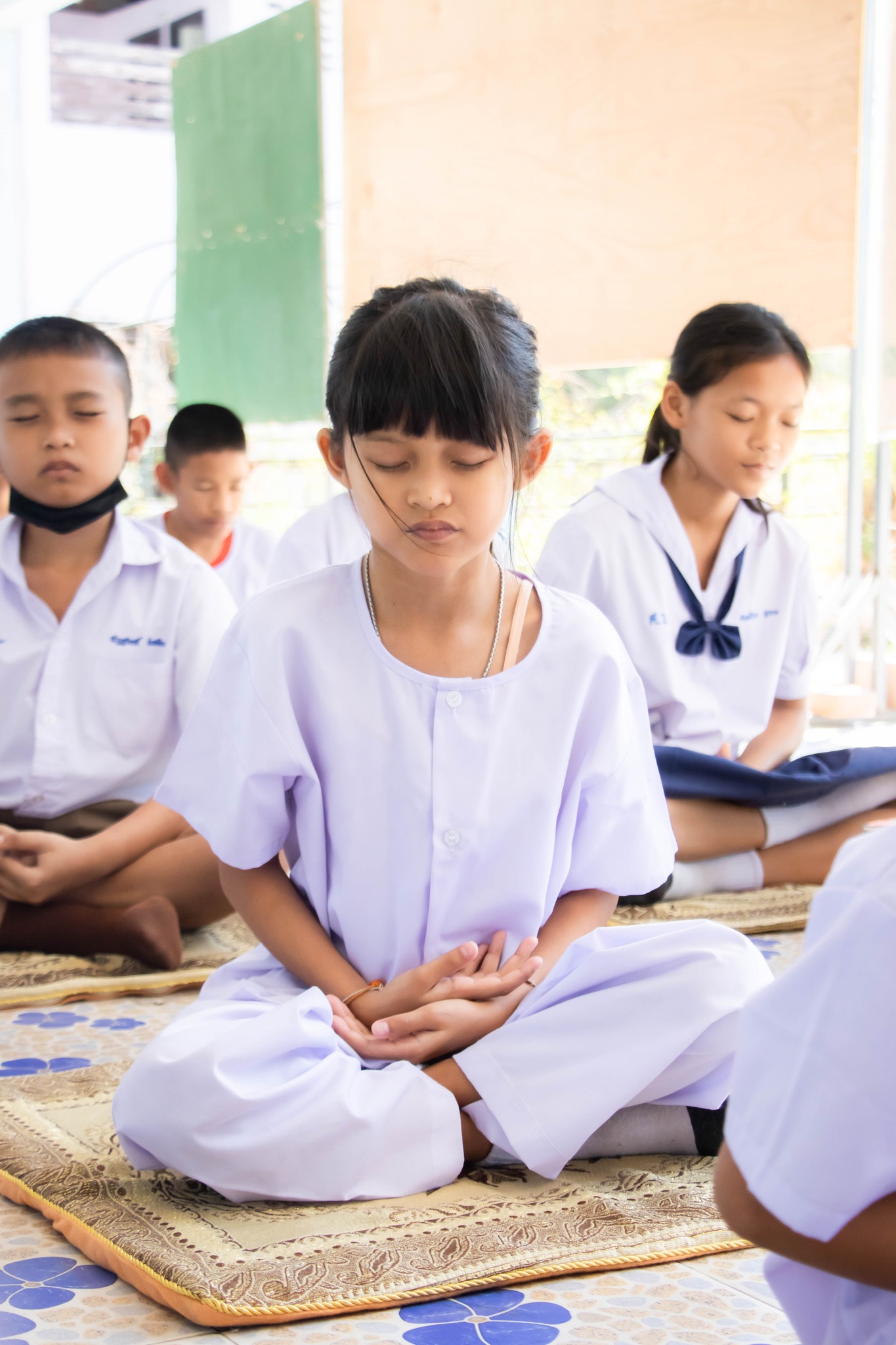 ศูนย์อบรมเยาวชนบางปะหัน จัดอบรมศีลธรรม โรงเรียนวัดศรีภวังค์