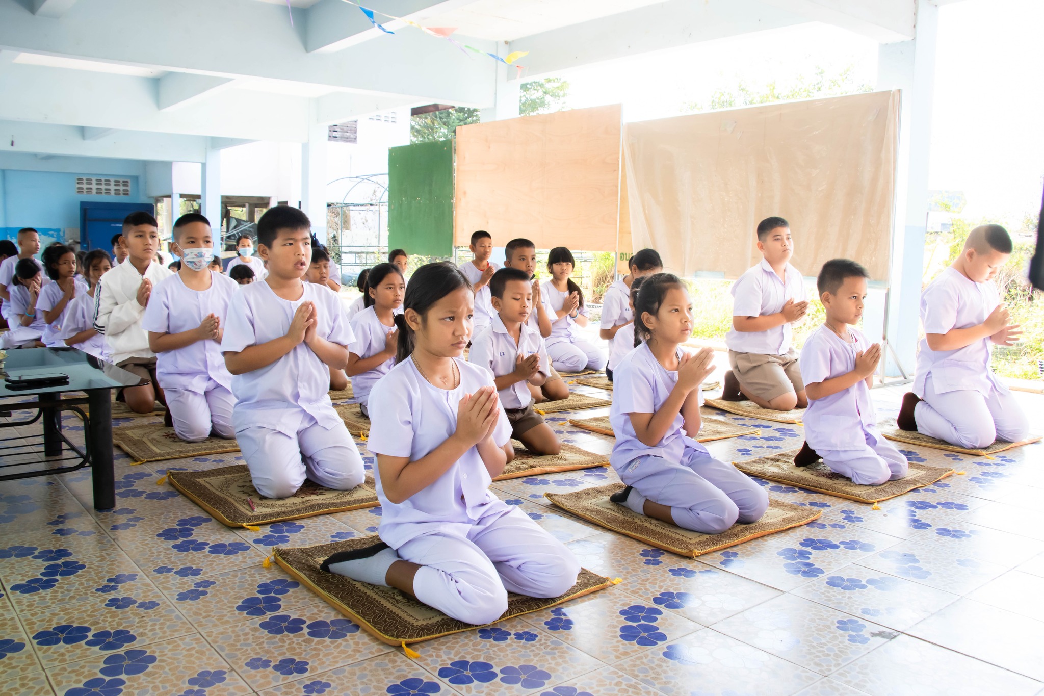 ศูนย์อบรมเยาวชนบางปะหัน จัดอบรมศีลธรรม โรงเรียนวัดศรีภวังค์