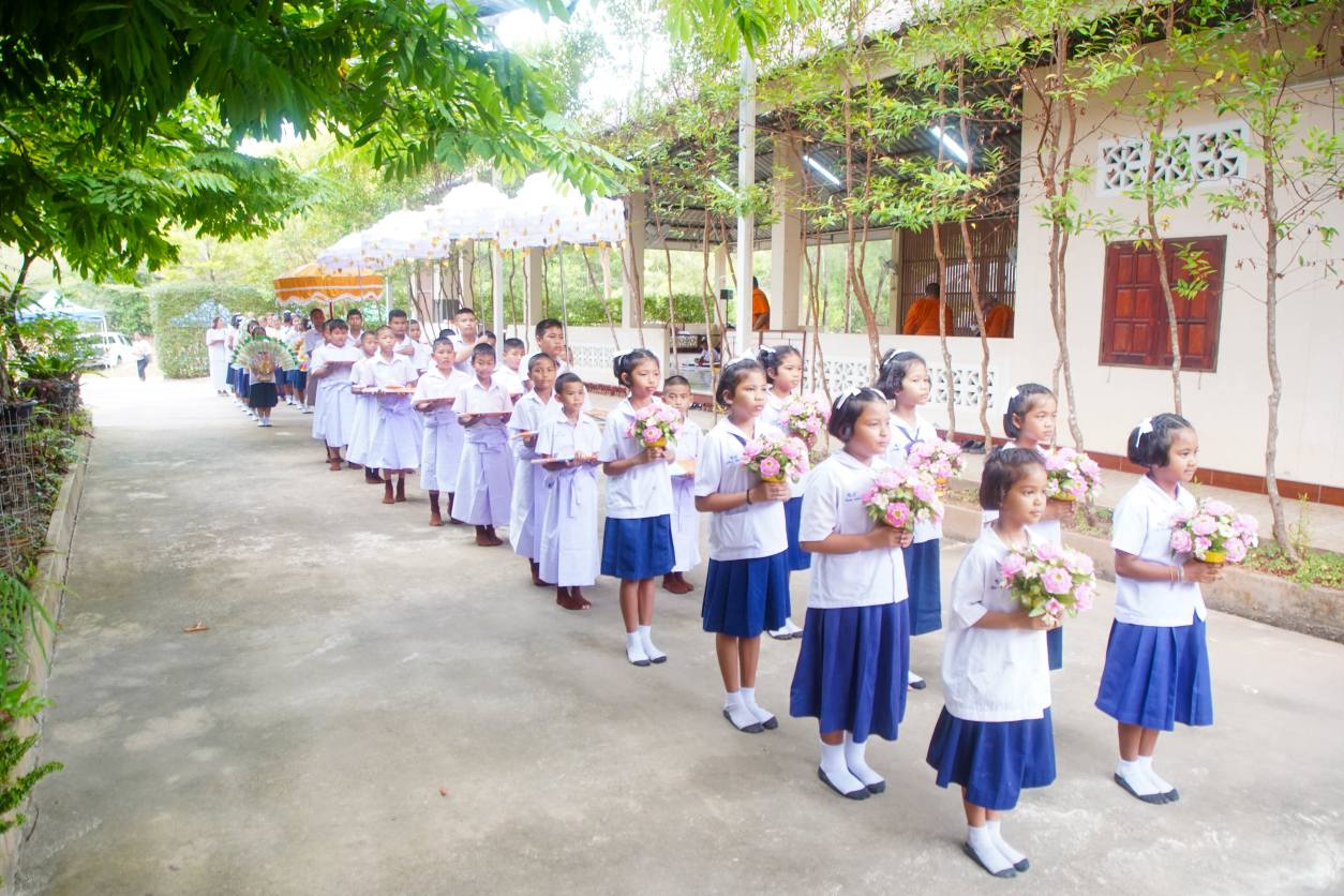 ที่พักสงฆ์บ้านร่มเย็น จัดพิธีทอดผ้าป่า โครงการบรรพชาสามเณรภาคฤดูร้อน