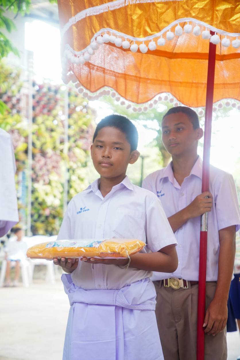 ที่พักสงฆ์บ้านร่มเย็น จัดพิธีทอดผ้าป่า โครงการบรรพชาสามเณรภาคฤดูร้อน