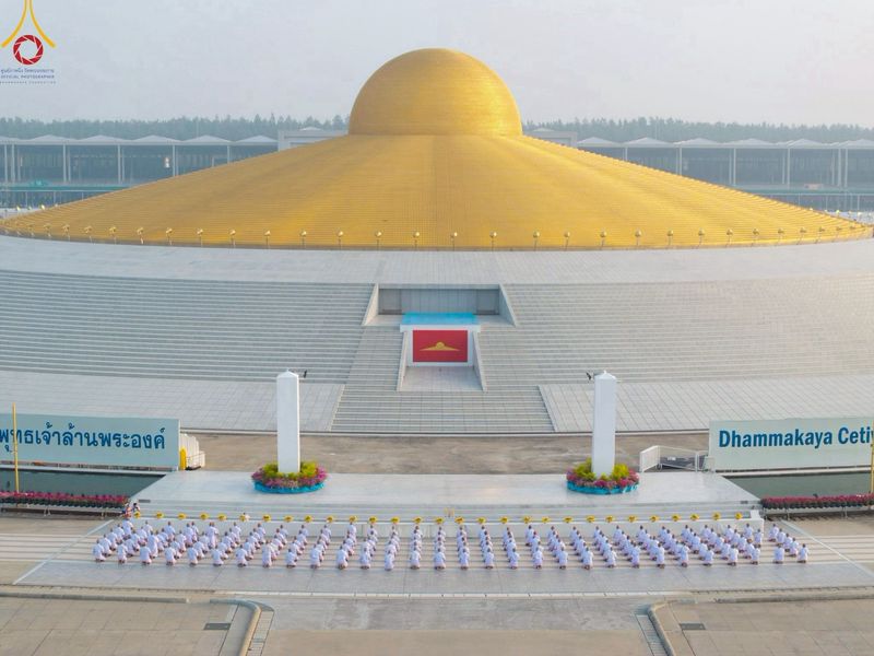 ordinands of 3 ordination programs at Wat Phra Dhammakaya, which are