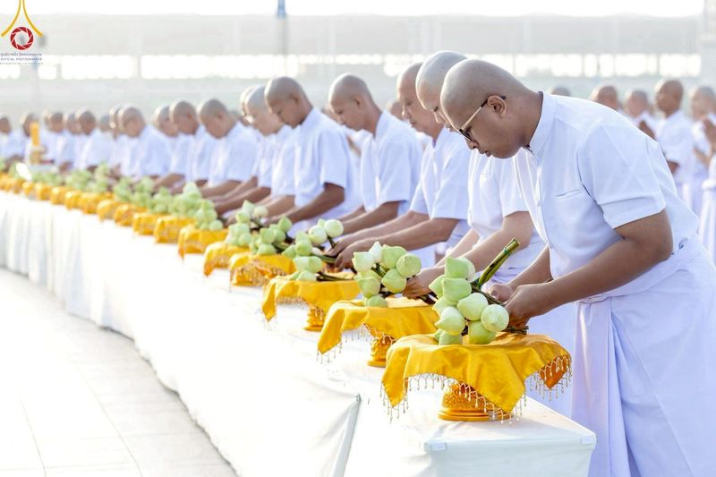 ordinands of 3 ordination programs at Wat Phra Dhammakaya, which are