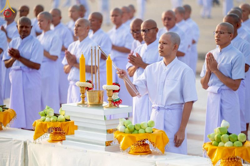 ordinands of 3 ordination programs at Wat Phra Dhammakaya, which are