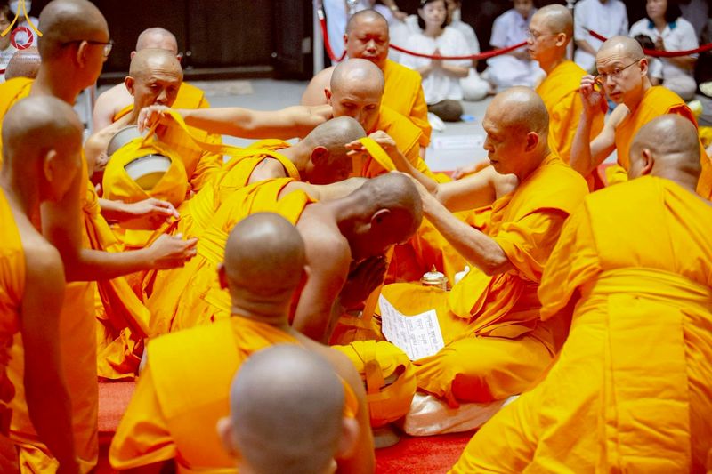 ordinands of 3 ordination programs at Wat Phra Dhammakaya, which are