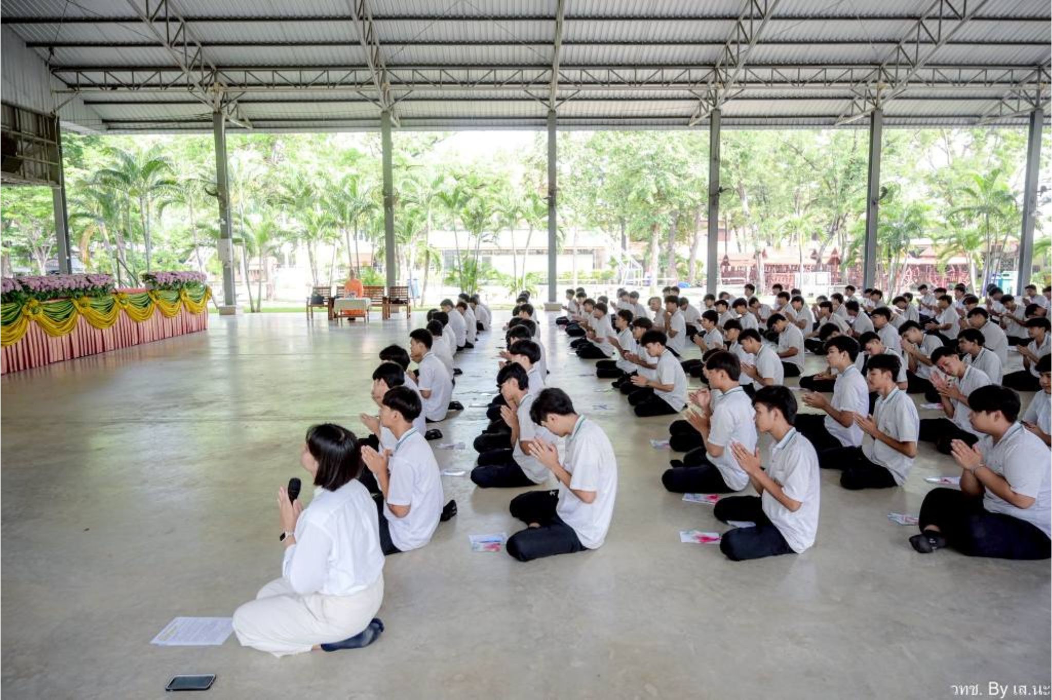 นักศึกษาวิทยาลัยเทคโนโลยีชัยบาดาล แผนกช่างอุตสาหกรรม เข้าอบรมค่ายศีลธรรม