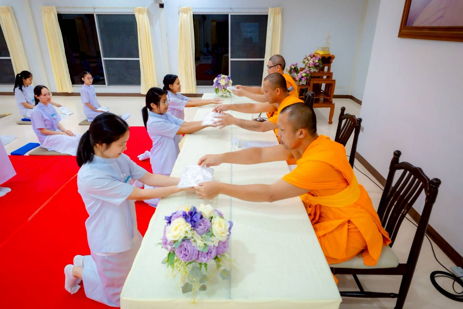 ธรรมทายาทหญิง รุ่นที่ 40 ภาคฤดูฝน ฝึกภาคสนาม และประกอบพิธีบายศรีสู่ขวัญ