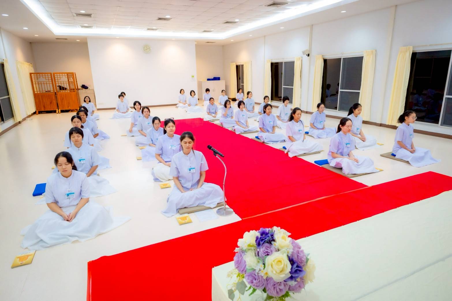 ธรรมทายาทหญิง รุ่นที่ 40 ภาคฤดูฝน ฝึกภาคสนาม และประกอบพิธีบายศรีสู่ขวัญ